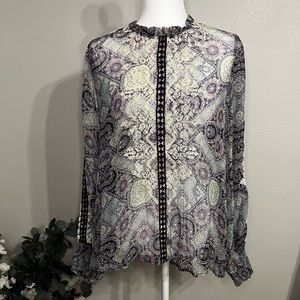 SUNDANCE Sheer L/S Blouse
